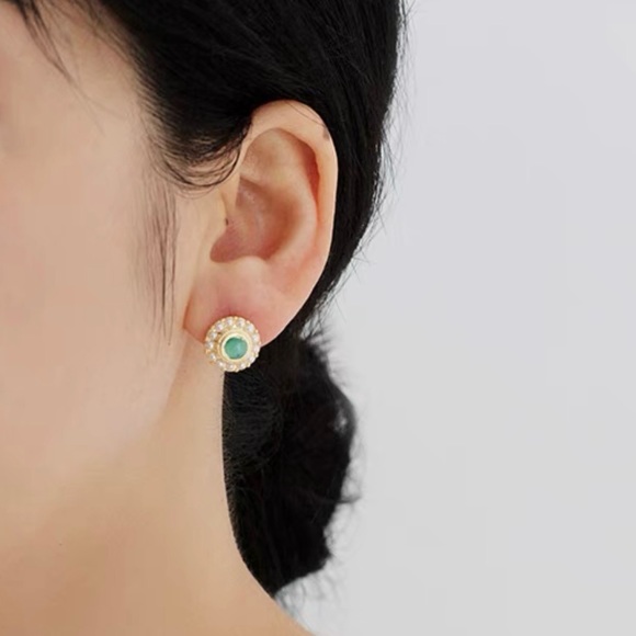 🟢Emerald Natural Stud Earring🟢 - Picture 4 of 4